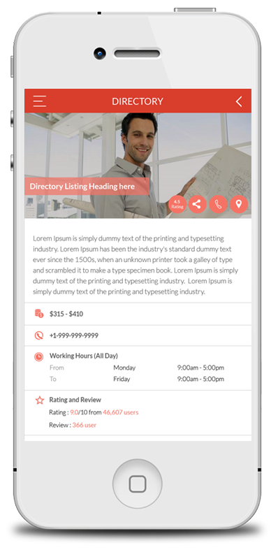 Aplicación de la boda fabricante